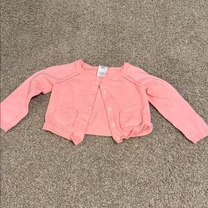 Carter's Coral Pink Knit Cardigan